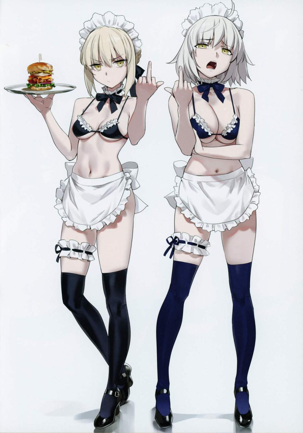 【Fate/Grand Order】メイド服に身を包むマシュやモードレッドの様々なサーヴァントたちがいやらしい姿を見せつけちゃう着衣エッチ15