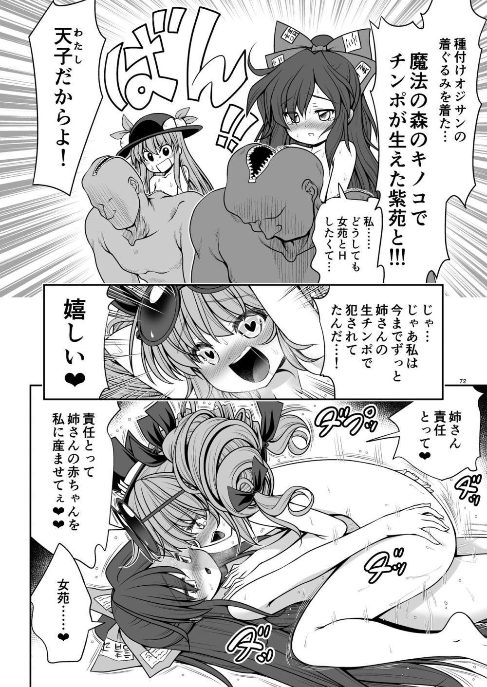 【東方Project】オチンチンが大好きな女の子しかいない幻想郷の紅魔館に遊びにいきマッチョな魔物に激しく突かれて絶頂しちゃう3P中出しセックス72