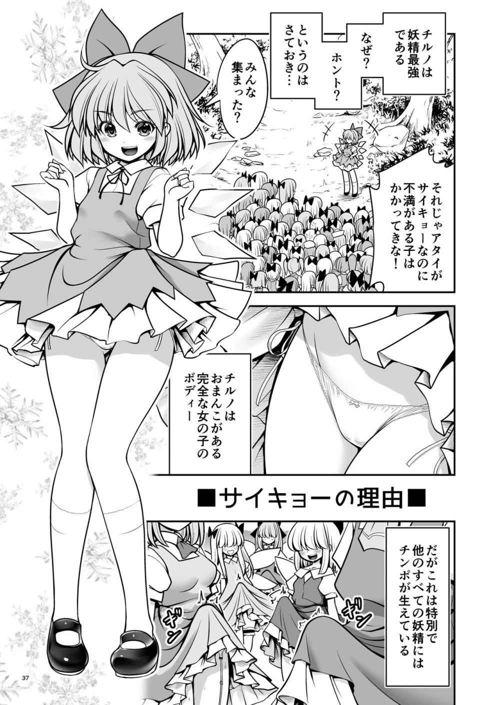 【東方Project】オチンチンが大好きな女の子しかいない幻想郷の紅魔館に遊びにいきマッチョな魔物に激しく突かれて絶頂しちゃう3P中出しセックス37