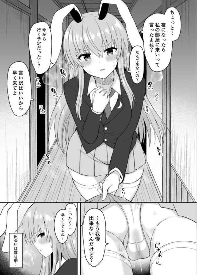 【東方Project】発情期で欲求不満なのうどんげが見るからに童貞の男性患者に手を出したら巨根で相性ばっちりでハマってしまい退院しても求めちゃう絶頂セックス2