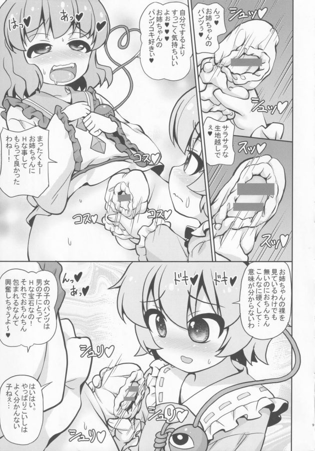 【東方Project】能力を使わず人と会話する練習として古明地こいしが望むエッチな事を古明地さとりに考えさせて弄んじゃう女性優位なロリショタセックス8