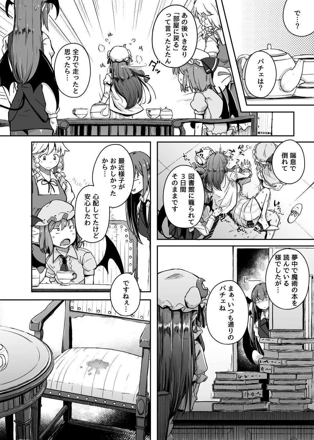 【東方Project】オナニー中毒になってしまった魔女パチュリーが人間の里に行って時間を停める魔術を使い男性のカラダを弄んで性欲処理しちゃう10