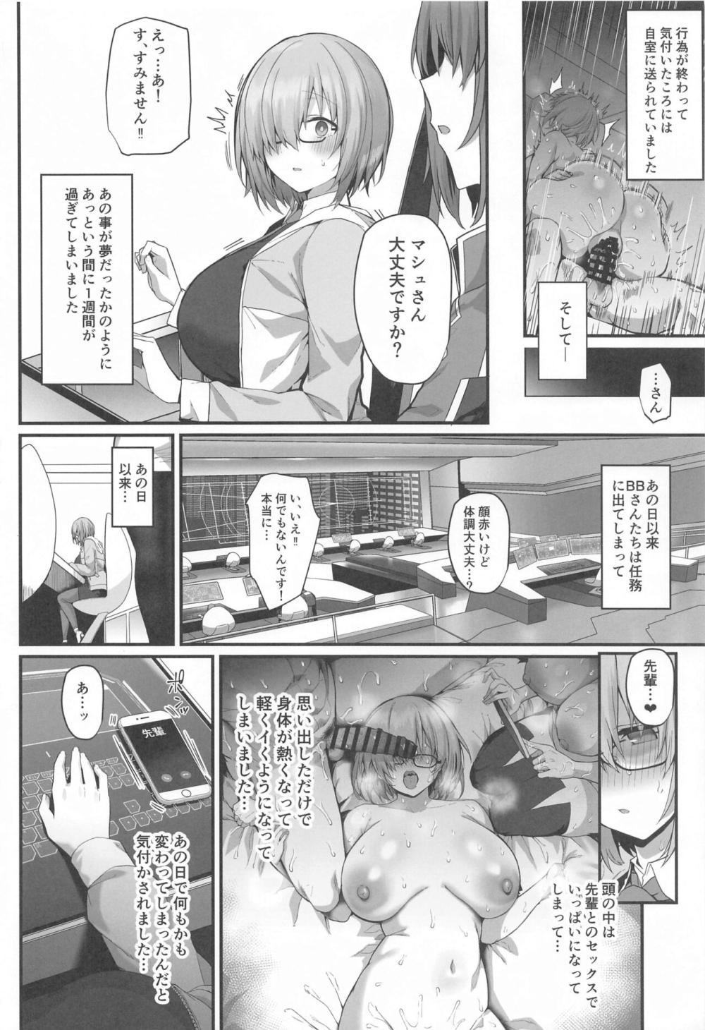 【Fate/Grand Orde】大好きなイケメン先輩がBBちゃんとエッチしている一部始終を見てしまったマシュが二人の関係に加わって快楽に溺れてちゃう処女卒業3Pセックス35