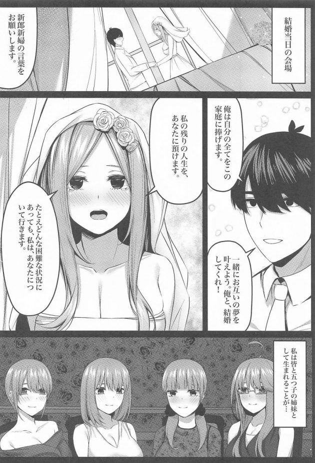 【五等分の花嫁】結婚初夜を最高の思い出にする為に上杉風太郎をエロさ全開で積極的に誘惑して愛を確かめ合うラブラブエッチしちゃう中野三玖19