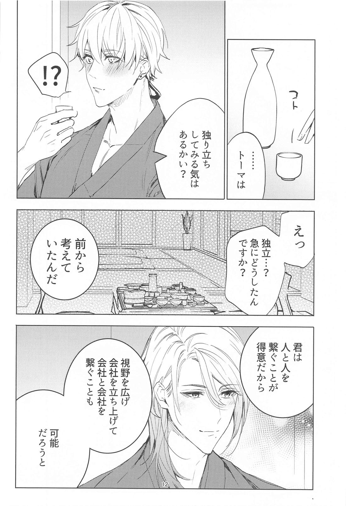 【BL漫画 原神】みんなに隠れてこっそり付き合っている恋人同士のトーマと神里綾人が給料日はお泊りデートと決めていて一緒に食事とお酒を楽しんだ後にイチャイチャ求め合っちゃうボーイズラブエッチ11