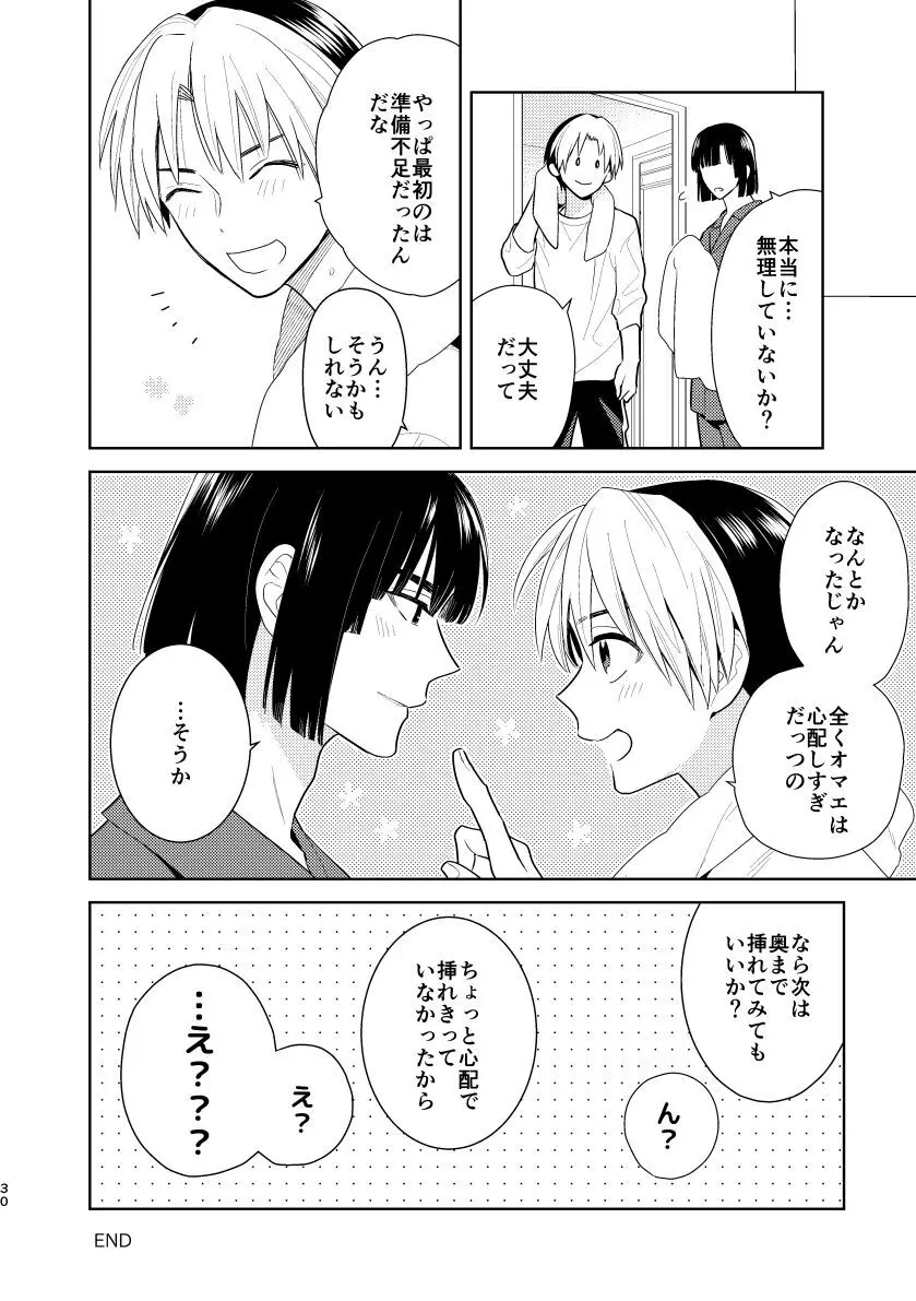 【BL漫画 ヒカルの碁】初エッチを失敗した進藤ヒカルが真面目過ぎる塔矢アキラに意見を合わせてしまい後悔しながらも想いを伝えて二回目にチャレンジするボーイズラブエッチ28