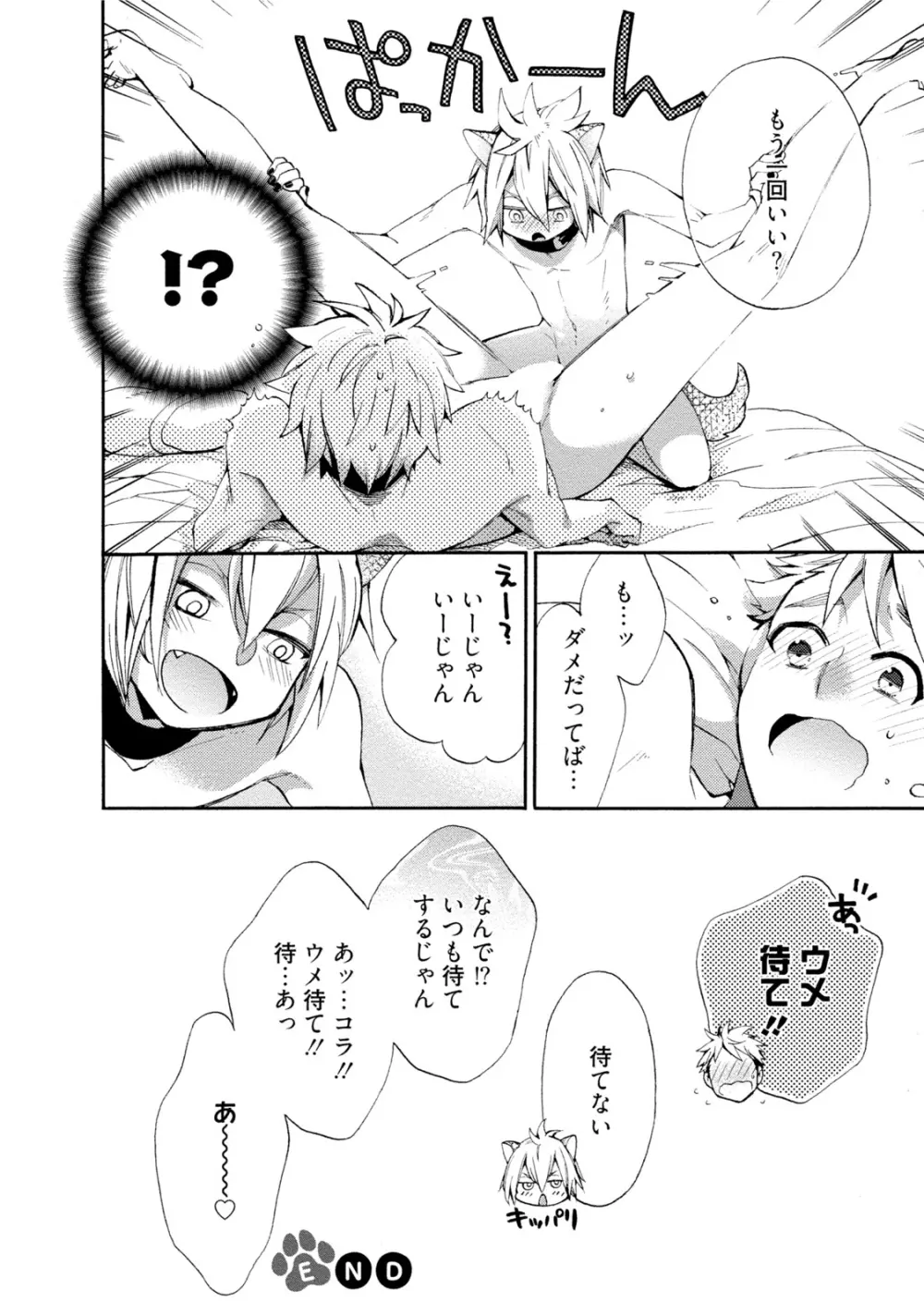 【BL漫画】都会に疲れて田舎で農業をはじめたイケメン青年が譲り受けたワンコの代わりに耳と尻尾が生えた男の子が現れて押し倒されて挿入させちゃうドキドキボーイズラブエッチ37