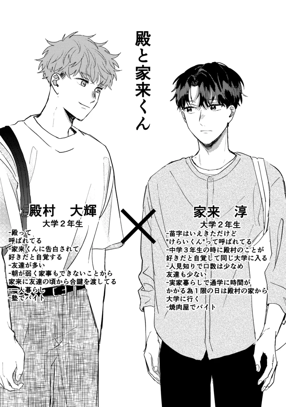 【BL漫画】酔った勢いでキスをしてしまった男子大学生が緊張してお互いの距離を測りながら想い伝えあって絡み合うイチャラブボーイズラブエッチ3