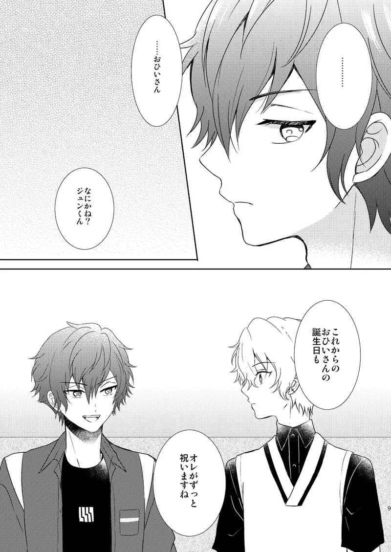 【BL漫画 あんさんぶるスターズ！】巴日和のお誕生日を部屋を借りて料理をして祝いたい漣ジュンがお互いの気持ちを伝えあっているうちに盛り上がりお祝いそっちのけでボーイズラブエッチ7