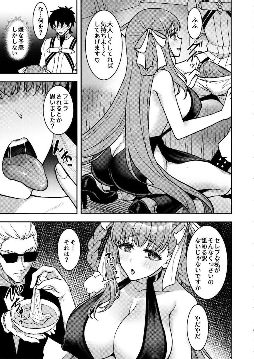 【Fate/Grand Order】幸せカウンターが止まったとマスターを呼び出したBBドバイが女性優位に性接待をするはずが強引に挿入されてイカされちゃう逆転エッチ4