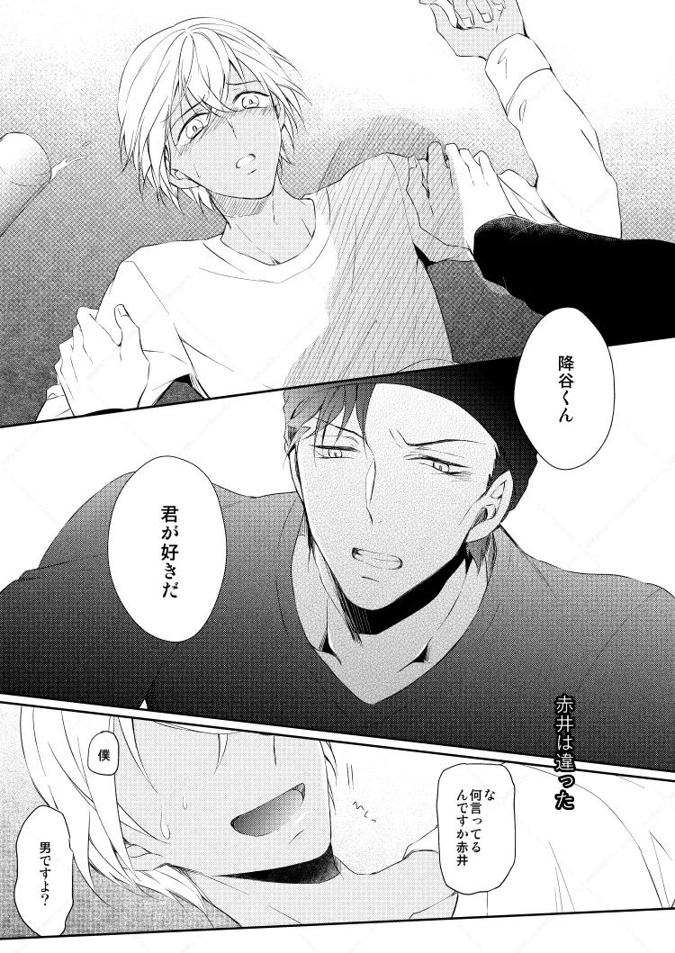 【BL漫画 名探偵コナン】業務用ビールサーバーを仕入れた赤井秀一が自宅で安室透とお酒を飲み交わしているうちに距離感が縮まりボーイズラブエッチ14