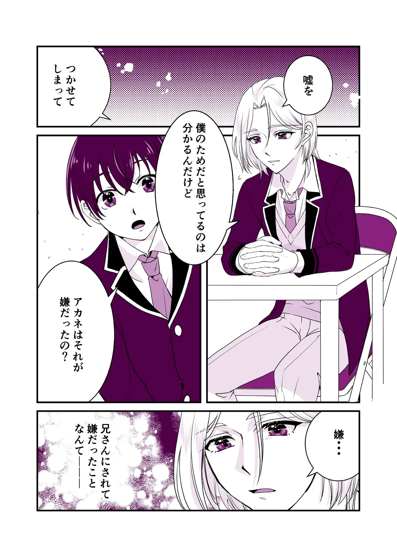【BL漫画 新幹線変形ロボ シンカリオン】イケメンお兄さんの事を愛してしまったアカネが覚悟を決めて兄の部屋に入りカラダを差し出しちゃう禁断の近親ボーイズラブエッチ9