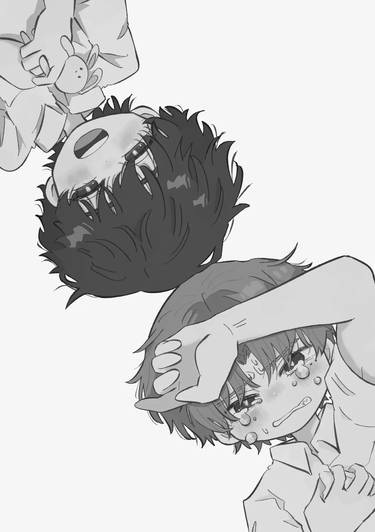 【BL漫画】いつも通り日常を送っていたショタ男子学生が酷い性的ないじめを受ける同級生の幼馴染に強引に迫って関係を持っちゃう禁断のボーイズラブエッチ3