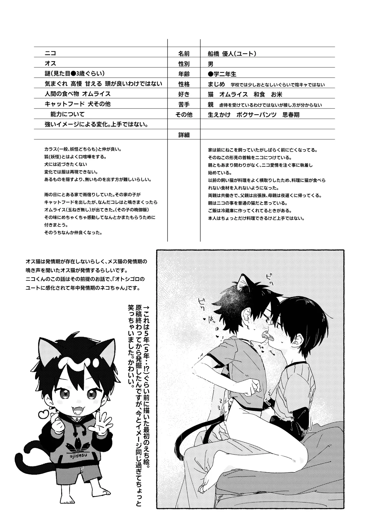 【BL漫画】普段は黒猫だがヒト型に変身できる男の子が世話をしていくれている少年にエッチな悪戯をして日頃の感謝を伝えるボーイズラブエッチ38