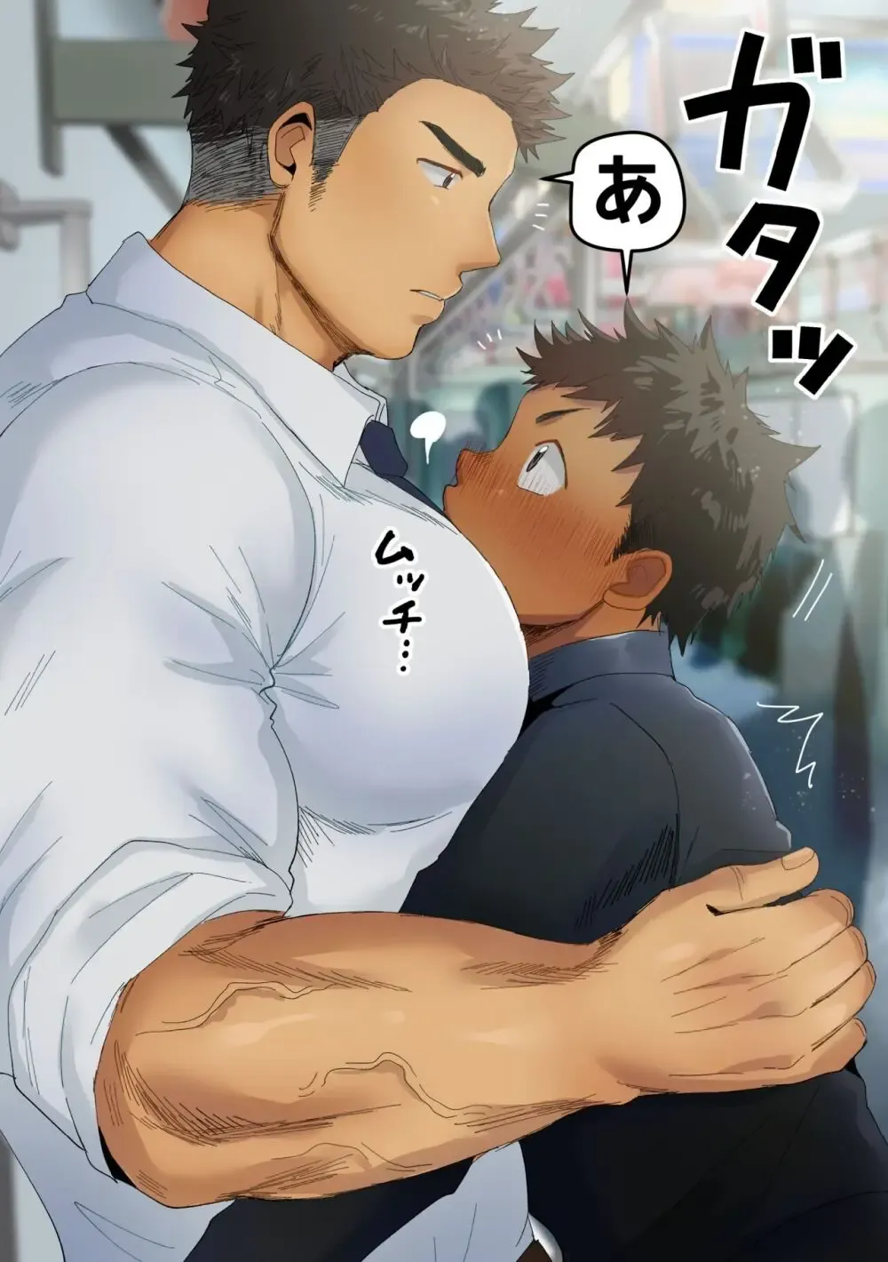 【BL漫画】年上好きで好奇心旺盛な男子学生がAVに出ていたサラリーマンのマッチョお兄さんと会ってしまい我慢できずにフェラで求めちゃうボーイズラブエッチ20