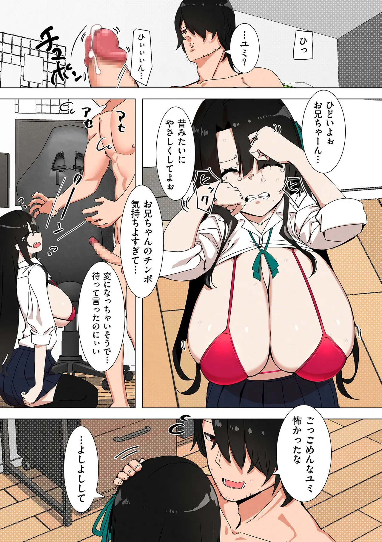 受験で失敗して引きこもりになったお兄ちゃんが小さい頃にお嫁さんになると言っていた巨乳に育った女子校生の妹に彼氏にできた事に嫉妬して無理やり襲っちゃう近親相姦エッチ89