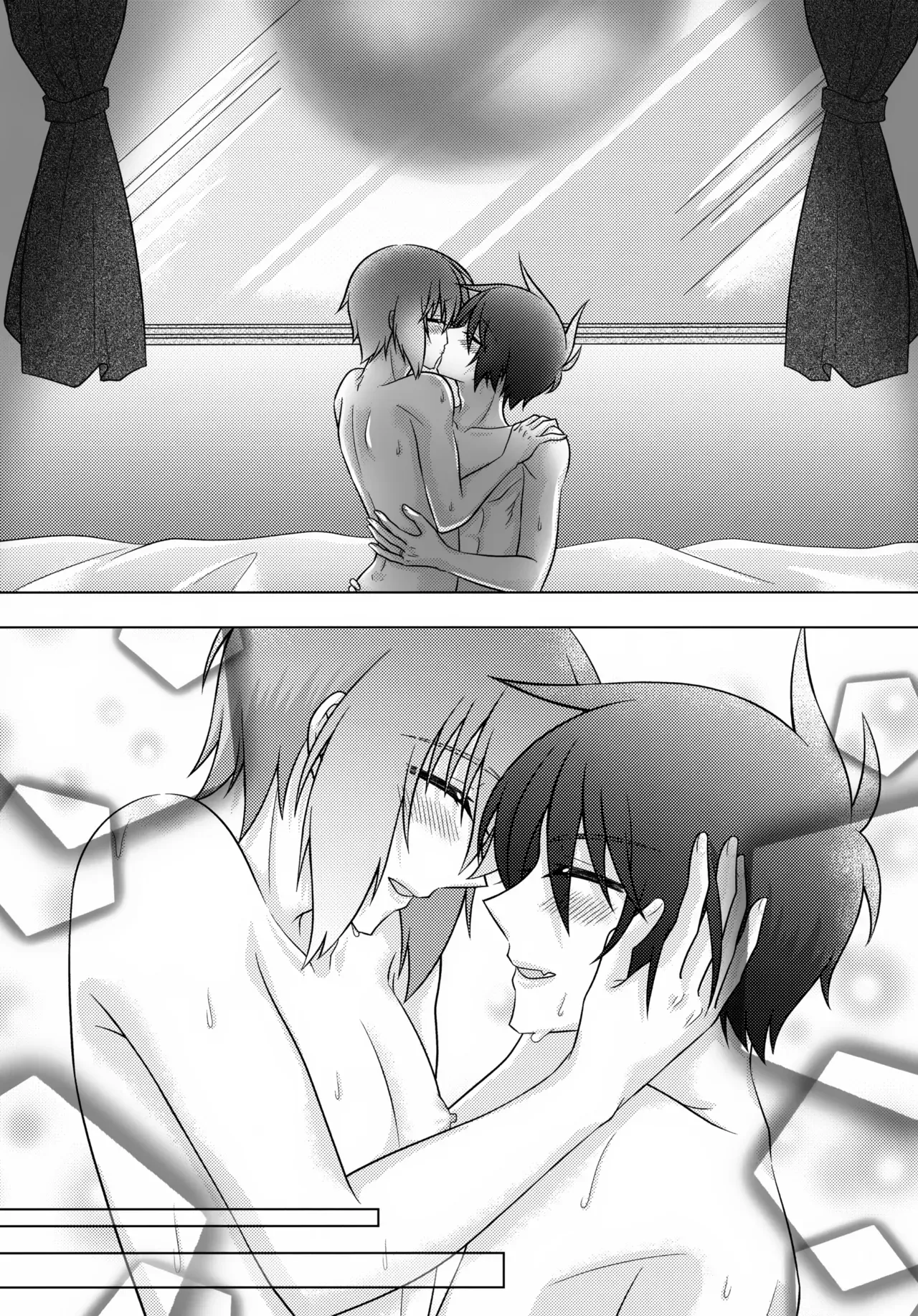 【BL漫画 ガンダムSEED】みんなに祝福させらなが結婚式をあげたシンとキラが初夜に可愛い下着姿で恥じらいながらもお互いを愛し合うボーイズラブエッチ40