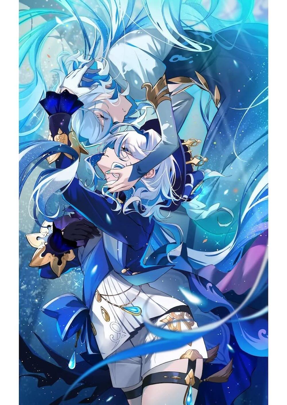 【原神】役目を終えてフォンテーヌで生きるフリーナがアダルトなショーの構成と指導を依頼されて逃げようとするが性に奔放な村の男達に持て囃され流されちゃう乱交2穴エッチ30