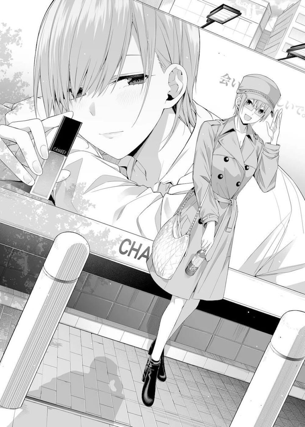 【五等分の花嫁】見つかったら終わるかもしれないスリリングなシチュエーションを楽しんでしまう中野一花がコートの下に隠された魅力的な水着姿を見せつけ試着室でフーターローと密着エッチ3