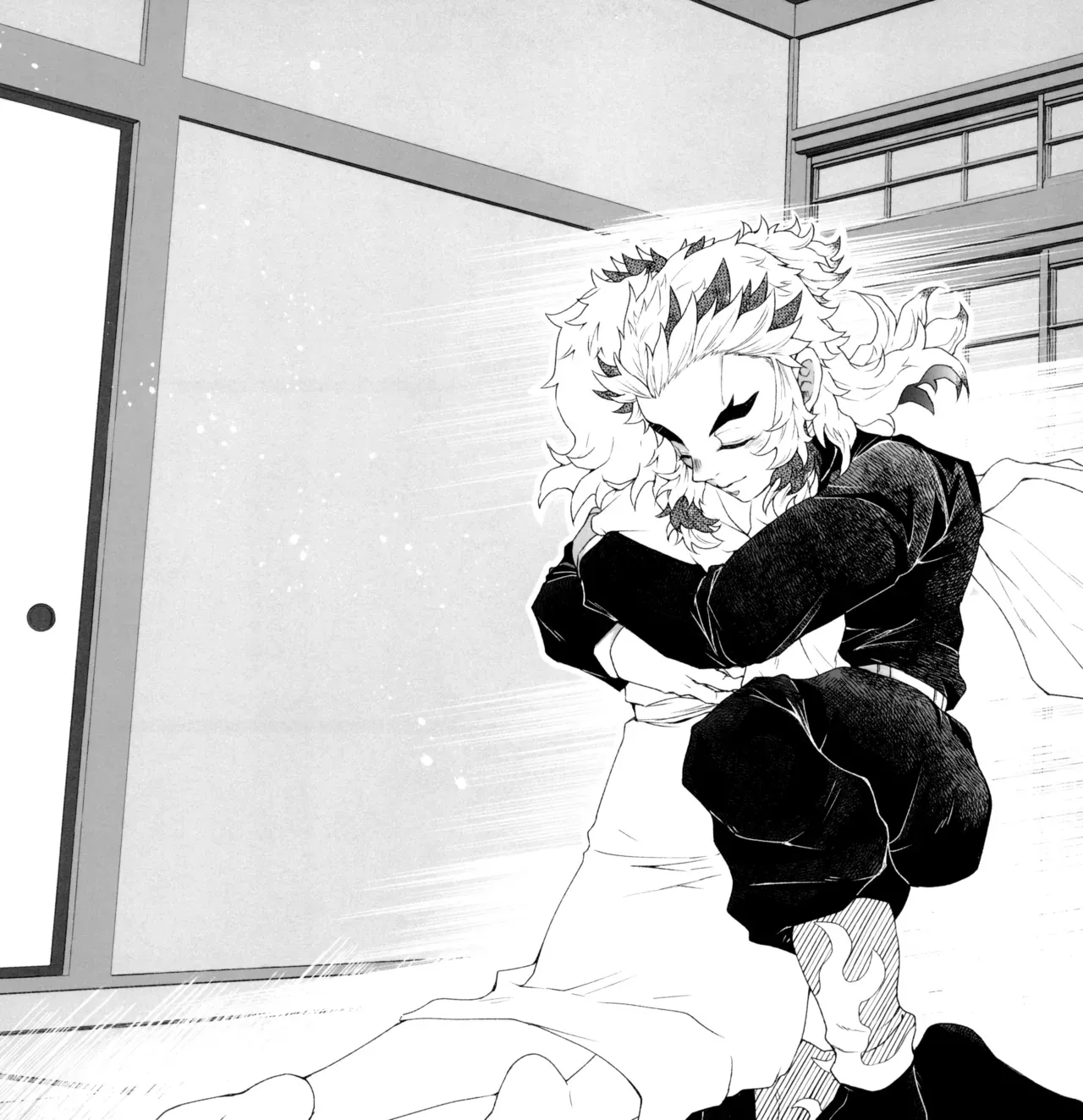 【BL漫画 鬼滅の刃】性の悩みを兄である煉獄杏寿郎に打ち明けた煉獄千寿郎が夢精しないように兄にエスコートされて初めて射精させられちゃう禁断ボーイズラブエッチ39