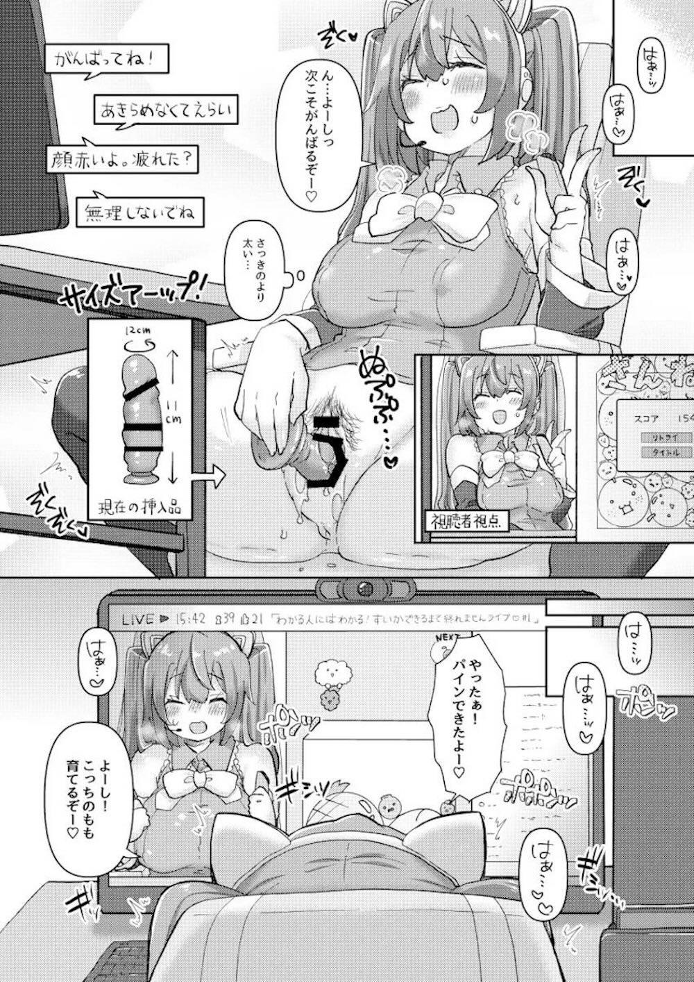 【VOCALOID】とある理由からゲーム実況ライブ配信をすることになった初音ミクが視聴者にバレないように大人の玩具を挿入してガマンできずイっちゃう配信一人エッチ7