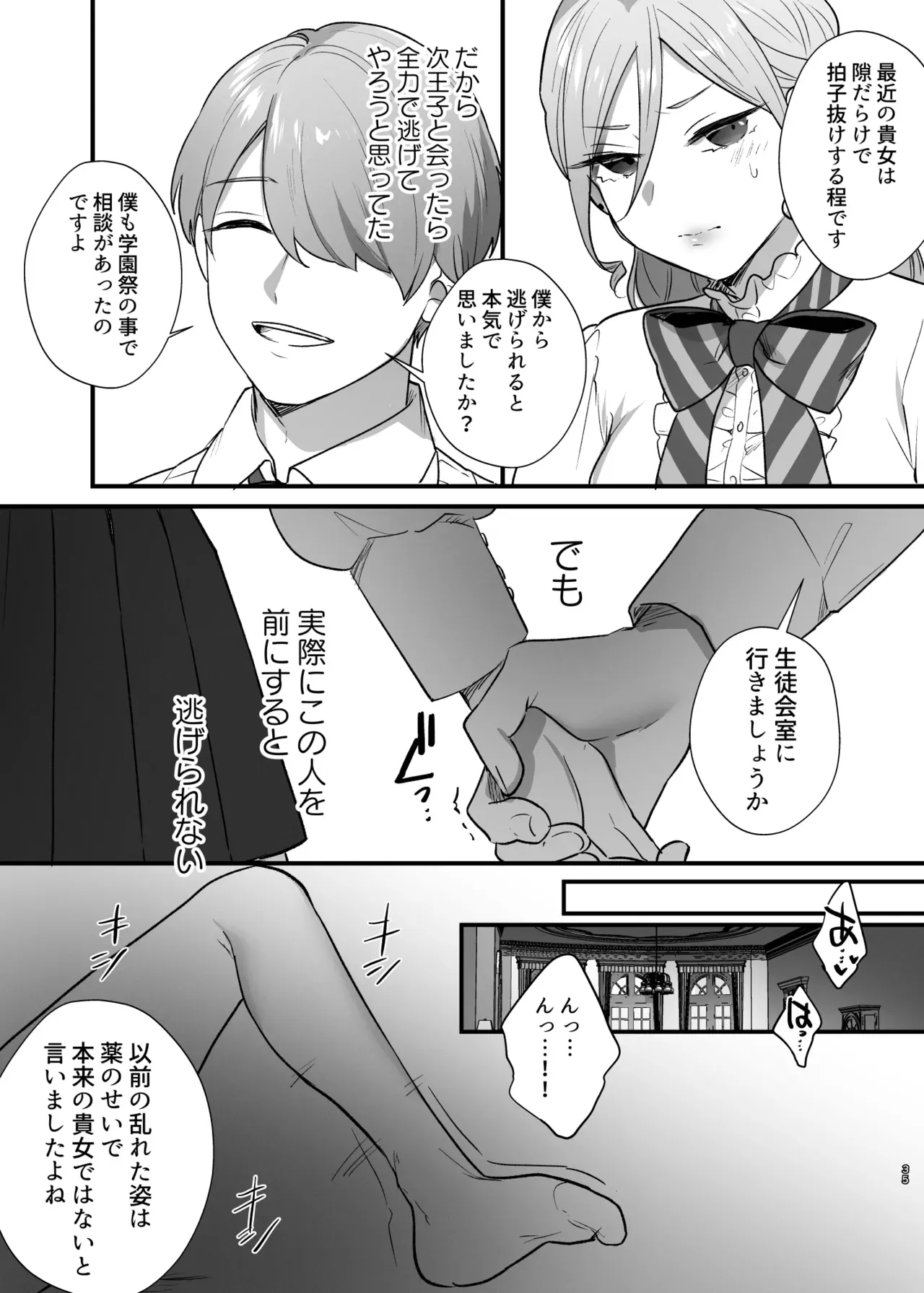 乙女ゲームのヒロインに転生した主人公が何者かに殺され悪役令嬢に二度目の転生をしてしまい婚約者でありバッドエンドの元凶であるイケメン王子から逃れられず溺愛される濃厚エッチ36