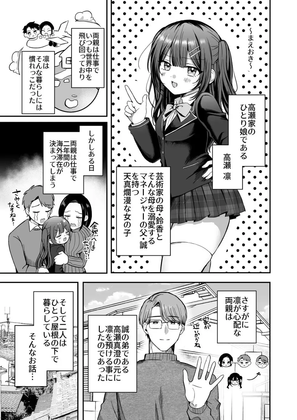 両親の仕事の都合でイケメンな叔父と暮らしているちょっとおませで天真爛漫な女の子がえっちな態度で挑発していたらしびれを切らした叔父さんにわからされちゃうドキドキ禁断セックス3