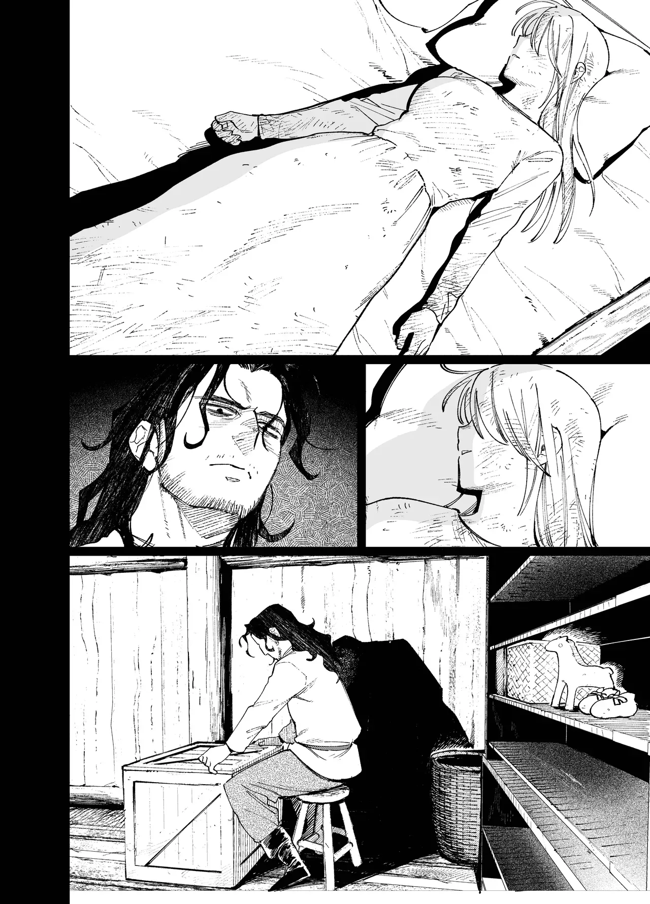 雪に囲まれた山小屋でイケメン狩人とひっそり共同生活をする都から逃げた美人娼婦が都に共に向かうことを命じられ過去を清算してもらい愛し合うラブエッチ42